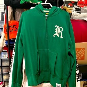 Vintage Rugby by Ralph Lauren embroidered R  hoodie with 3/4 zipper